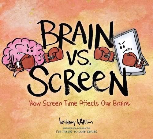 Buchcover und Innenansicht für das Buch: Brain vs. Screen