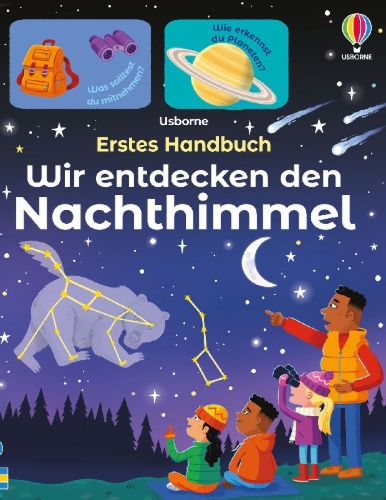 Buchcover und Innenansicht für das Buch: Erstes Handbuch: Wir entdecken den Nachthimmel