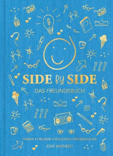 Buchcover und Innenansicht für das Buch: Freundebuch für Erwachsene | Erinnerungsalbum zum Ausfüllen für Freunde und Kollegen | Freundschaftsbuch, Poesiealbum als Geschenkidee
