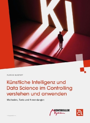 Buchcover und Innenansicht für das Buch: Künstliche Intelligenz und Data Science im Controlling verstehen und anwenden