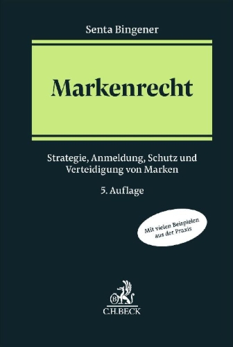 Buchcover und Innenansicht für das Buch: Markenrecht