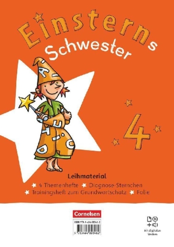 Buchcover und Innenansicht für das Buch: Einsterns Schwester 4. Schuljahr. Themenhefte 1-4, Training Grundwortschatz und Diagnoseheft - Leihmaterial - Im Paket
