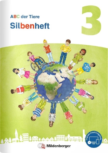 Buchcover und Innenansicht für das Buch: ABC der Tiere 3 Neubearbeitung - Silbenheft zum Sprachbuch