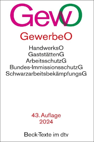 Buchcover und Innenansicht für das Buch: Gewerbeordnung. GewO