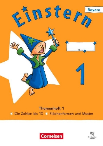 Buchcover und Innenansicht für das Buch: Einstern Mathematik 1. Jahrgangsstufe -  Bayern 2026 - Themenheft 1 - Verbrauchsmaterial
