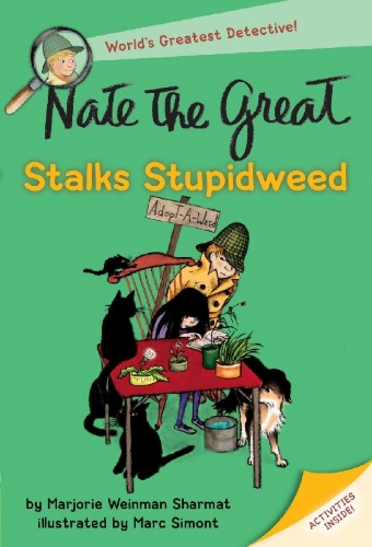 Buchcover und Innenansicht für das Buch: Nate the Great Stalks Stupidweed