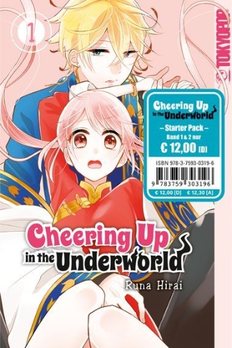 Buchcover und Innenansicht für das Buch: Cheering Up in the Underworld Starter Pack