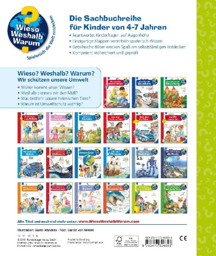 Buchcover und Innenansicht für das Buch: Wieso? Weshalb? Warum?, Band 67: Wir schützen unsere Umwelt