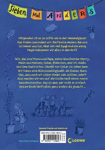 Buchcover und Innenansicht für das Buch: Sieben Mal Anders (Band 1) - Adele möchte die Welt umarmen
