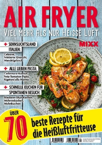 Buchcover und Innenansicht für das Buch: Sonderheft MIXX: Air Fryer-Spezial  01/2026