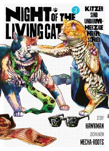 Buchcover und Innenansicht für das Buch: Night of the Living Cat 02 - Katzen sind unbarmherzige Herrscher