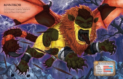 Buchcover und Innenansicht für das Buch: Der große Stickerspaß: Mythische Monster