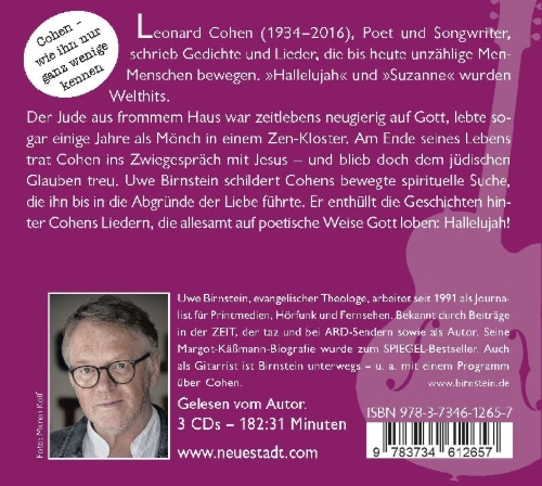 Buchcover und Innenansicht für das Buch: »Hallelujah«, Leonard Cohen!