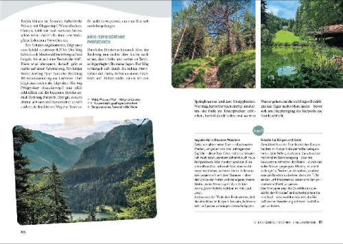 Buchcover und Innenansicht für das Buch: Der Weg ist das Ziel Bayerische Voralpen