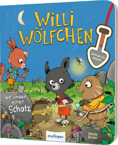 Buchcover und Innenansicht für das Buch: Willi Wölfchen: Wir finden einen Schatz!
