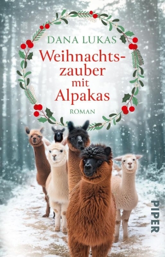 Buchcover und Innenansicht für das Buch: Weihnachtszauber mit Alpakas