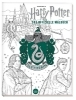 Buchcover und Innenansicht für das Buch: Aus den Filmen zu Harry Potter: Das offizielle Malbuch: Slytherin