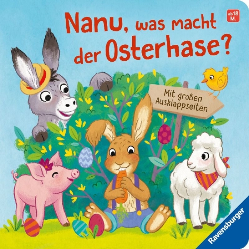 Buchcover und Innenansicht für das Buch: Nanu, was macht der Osterhase?