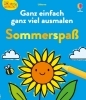 Buchcover und Innenansicht für das Buch: Kleine Kreativ-Werkstatt - Ganz einfach ganz viel ausmalen: Sommerspaß
