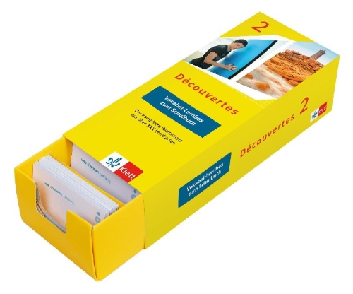 Buchcover und Innenansicht für das Buch: Découvertes 2 (ab 2020) - Vokabel-Lernbox zum Schulbuch
