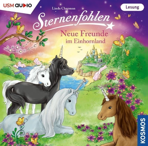 Buchcover und Innenansicht für das Buch: Sternenfohlen: Neue Freunde im Einhornland