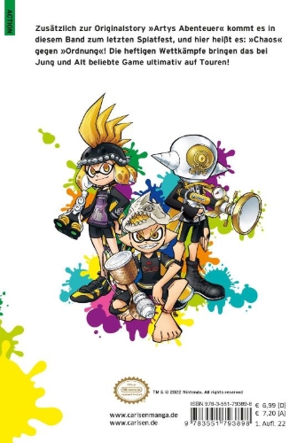 Buchcover und Innenansicht für das Buch: Splatoon