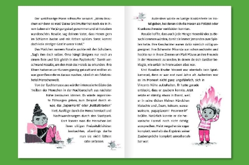 Buchcover und Innenansicht für das Buch: Das magimoxische Hexenhotel - Auch Hexen brauchen Urlaub