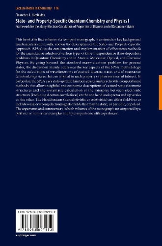 Buchcover und Innenansicht für das Buch: State- and Property-Specific Quantum Chemistry and Physics I