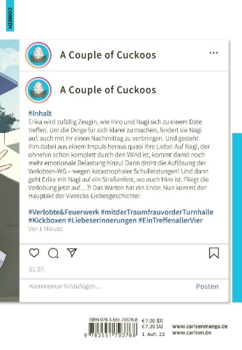 Buchcover und Innenansicht für das Buch: CUCKOO NO IINAZUKE