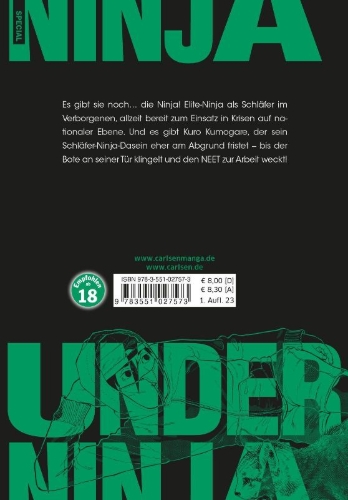 Buchcover und Innenansicht für das Buch: Under Ninja 1