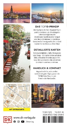 Buchcover und Innenansicht für das Buch: TOP10 Reiseführer Bangkok