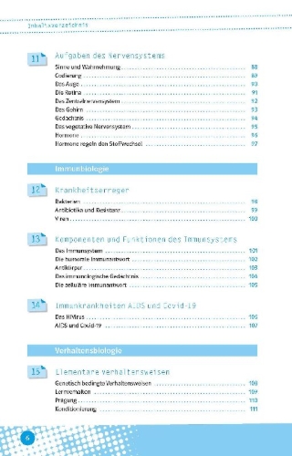 Buchcover und Innenansicht für das Buch: Abi last minute Biologie