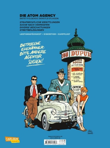 Buchcover und Innenansicht für das Buch: Atom Agency 2: Kleiner Maikäfer
