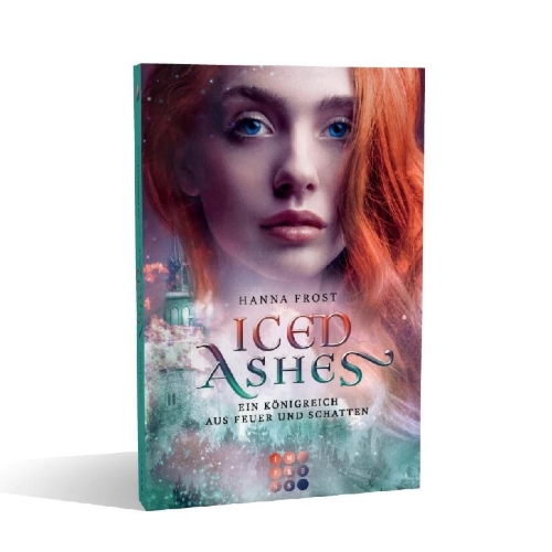Buchcover und Innenansicht für das Buch: Iced Ashes (Ein Königreich aus Feuer und Schatten 2)