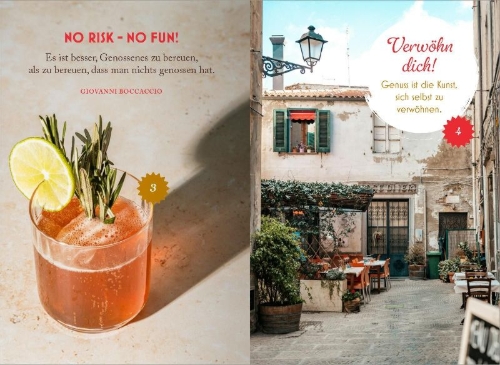 Buchcover und Innenansicht für das Buch: Dolce Vita - Liebe das Leben
