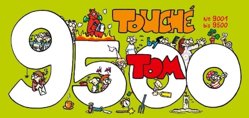 Buchcover und Innenansicht für das Buch: TOM Touché 9500: Comicstrips und Cartoons
