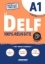 Buchcover und Innenansicht für das Buch: Le DELF 100% réussite  A1. Buch mit didierfle.app