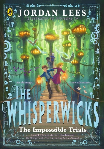 Buchcover und Innenansicht für das Buch: The Whisperwicks: The Impossible Trials