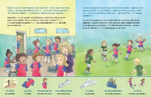 Buchcover und Innenansicht für das Buch: Fußball (Deutsch-Französisch)