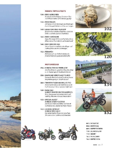 Buchcover und Innenansicht für das Buch: RIDE - Motorrad unterwegs, No. 10