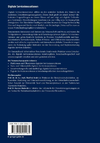 Buchcover und Innenansicht für das Buch: Digitale Serviceinnovationen