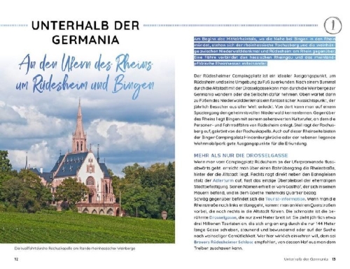 Buchcover und Innenansicht für das Buch: Wochenend und Wohnmobil - Kleine Auszeiten im Rhein-Main-Gebiet