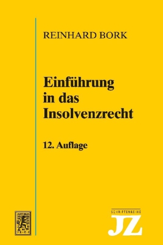 Buchcover und Innenansicht für das Buch: Einführung in das Insolvenzrecht