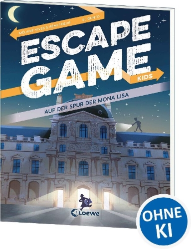 Buchcover und Innenansicht für das Buch: Escape Game Junior: Qui a volé la Joconde