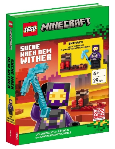 Buchcover und Innenansicht für das Buch: LEGO® Minecraft® - Suche nach dem Wither