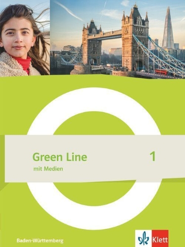 Buchcover und Innenansicht für das Buch: Green Line 1 G9. Schulbuch mit Medien (flexibler Einband) Klasse 5. Ausgabe Baden-Württemberg