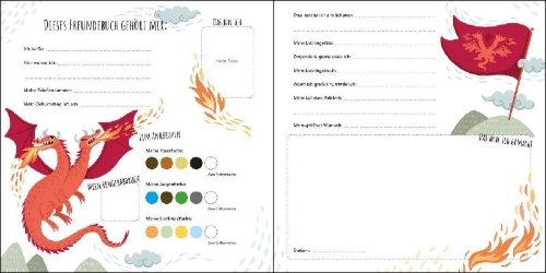 Buchcover und Innenansicht für das Buch: Meine Freunde (neu) - Drachen