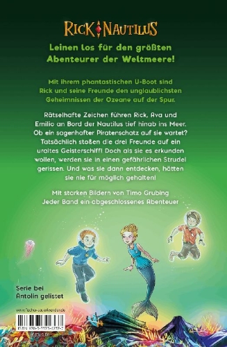 Buchcover und Innenansicht für das Buch: Rick Nautilus - Geisterschiff am Meeresgrund