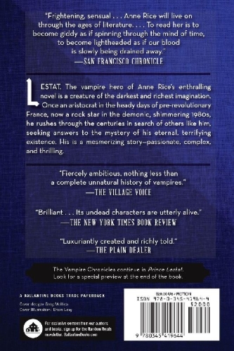 Buchcover und Innenansicht für das Buch: The Vampire Lestat