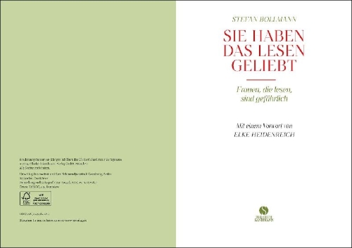 Buchcover und Innenansicht für das Buch: Sie haben das Lesen geliebt